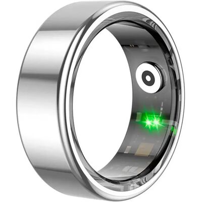 Avizar Bague Connectée Taille 12 Modèle Titan avec Étui de Charge Argent - Publicité Avizar Bague Connectée Taille 12 Modèle Titan avec Étui de Charge Argent - Publicité