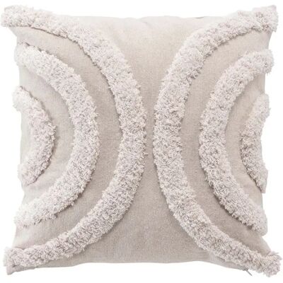 Paris Prix Coussin Déco Tufté Zita 40x40cm Naturel - Publicité Paris Prix Coussin Déco Tufté Zita 40x40cm Naturel - Publicité