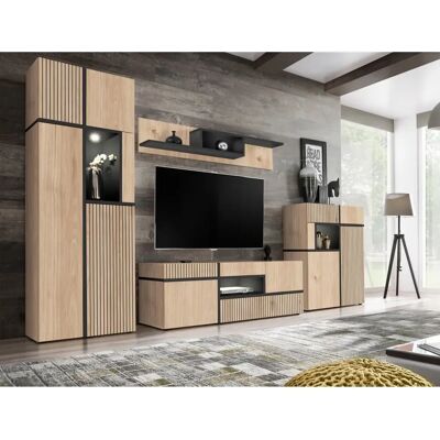Paris Prix Ensemble Meuble TV Design Cross 330cm Naturel - Publicité Paris Prix Ensemble Meuble TV Design Cross 330cm Naturel - Publicité