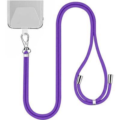Avizar Tour de Cou 150cm pour Smartphone en Nylon avec Fixation Universelle Violet - Publicité Avizar Tour de Cou 150cm pour Smartphone en Nylon avec Fixation Universelle Violet - Publicité