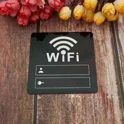 General Autocollant miroir acrylique pour panneau WiFi pour lieux publics, magasins à domicile, écriture manuscrite, compte et mot de passe, panneaux d'affichage WiFi~000457 - Publicité General Autocollant miroir acrylique pour panneau WiFi pour lieux publics, magasins à domicile, écriture manuscrite, compte et mot de passe, panneaux d'affichage WiFi~000457 - Publicité