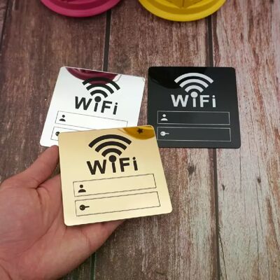 General Autocollant miroir acrylique pour panneau WiFi pour lieux publics, magasins à domicile, écriture manuscrite, compte et mot de passe, panneaux d'affichage WiFi~000623 - Publicité General Autocollant miroir acrylique pour panneau WiFi pour lieux publics, magasins à domicile, écriture manuscrite, compte et mot de passe, panneaux d'affichage WiFi~000623 - Publicité