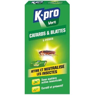 Kapo Piège à cafards et blattes x5 - Piège à nuisibles - Publicité Kapo Piège à cafards et blattes x5 - Piège à nuisibles - Publicité