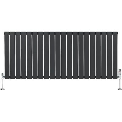 Monstershop Radiateur Plat à 1 Panneau & Vannes - 600 x 1400 mm - Gris Anthracite - Publicité Monstershop Radiateur Plat à 1 Panneau & Vannes - 600 x 1400 mm - Gris Anthracite - Publicité
