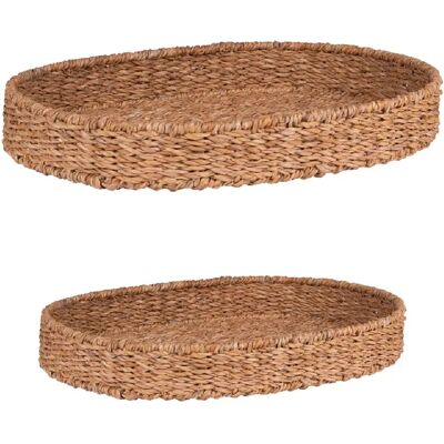 Table Passion Set de 2 plateaux Jonc de mer - Publicité Table Passion Set de 2 plateaux Jonc de mer - Publicité