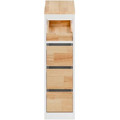 SoBuy Mobile de rangement avec 4 tiroirs blanc et bois 65x23x82 cm BZR54-III-WN - Publicité SoBuy Mobile de rangement avec 4 tiroirs blanc et bois 65x23x82 cm BZR54-III-WN - Publicité