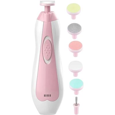 Avizar Set de Manucure Électrique pour Bébé Rotatif avec LED et 6 Embouts Blanc / Rose - Publicité Avizar Set de Manucure Électrique pour Bébé Rotatif avec LED et 6 Embouts Blanc / Rose - Publicité