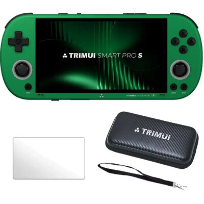 Trimui Smart Pro S 4,96" IPS Linux 128 Go avec étui de transport et verre trempé - Vert - Publicité Trimui Smart Pro S 4,96" IPS Linux 128 Go avec étui de transport et verre trempé - Vert - Publicité