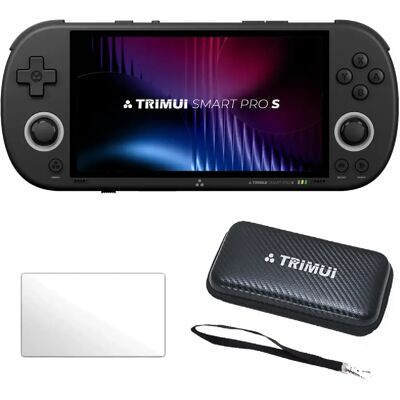 Trimui Smart Pro S 4,96" IPS Linux 64 Go avec étui de transport et verre trempé - Noir - Publicité Trimui Smart Pro S 4,96" IPS Linux 64 Go avec étui de transport et verre trempé - Noir - Publicité