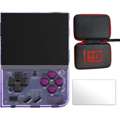 Miyoo Mini Plus 3,5" IPS Linux 128Go WIFI 20+ simulateurs + Sacoche + Verre trempé - Violet - Publicité Miyoo Mini Plus 3,5" IPS Linux 128Go WIFI 20+ simulateurs + Sacoche + Verre trempé - Violet - Publicité