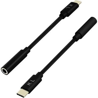 Avizar Adaptateur Audio USB type C vers Jack 3.5mm Son de qualité 12cm HL-102 Noir - Publicité Avizar Adaptateur Audio USB type C vers Jack 3.5mm Son de qualité 12cm HL-102 Noir - Publicité