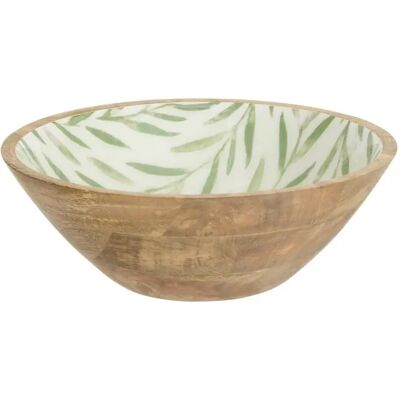 Secret De Gourmet Saladier en Bois Inaya 30cm Vert Olive - Publicité Secret De Gourmet Saladier en Bois Inaya 30cm Vert Olive - Publicité