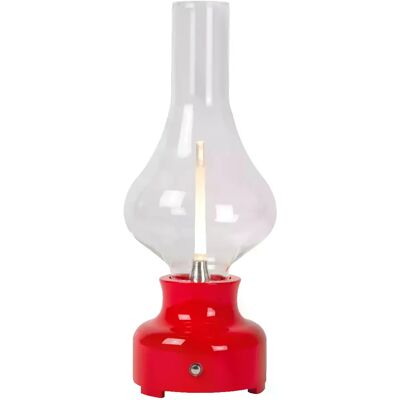 Lampe de Table en Verre Rechargeable Rouge Lucide Jason - LED 2W - 3 Niveaux de Dimming - Publicité Lampe de Table en Verre Rechargeable Rouge Lucide Jason - LED 2W - 3 Niveaux de Dimming - Publicité