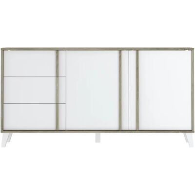 Pegane Buffet Chêne et Blanc - Publicité Pegane Buffet Chêne et Blanc - Publicité