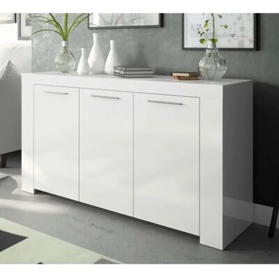 Pegane - Artic - Blanc - 3 portes - Buffet - Publicité Pegane - Artic - Blanc - 3 portes - Buffet - Publicité