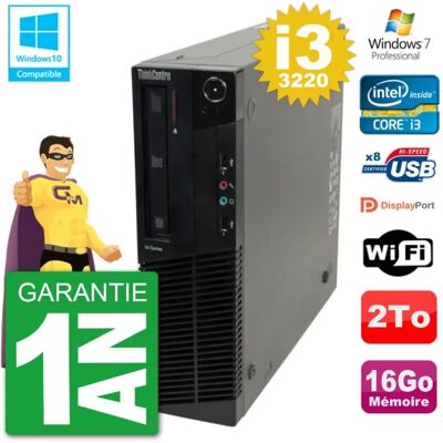 Lenovo - ThinkCentre M82 SFF - i3-3220 - RAM 16GB - Bureau - Publicité Lenovo - ThinkCentre M82 SFF - i3-3220 - RAM 16GB - Bureau - Publicité