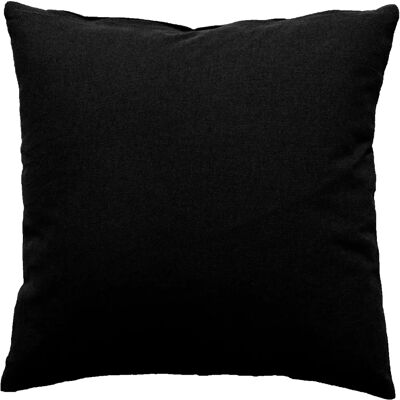 Toilinux Coussin uni effet Bachette déhoussable - 40 x 40 cm - Noir - Publicité Toilinux Coussin uni effet Bachette déhoussable - 40 x 40 cm - Noir - Publicité