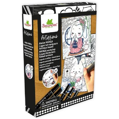 Au Sycomore Artissimo - PM Atelier Manga - Animaux Kawaii - Publicité Au Sycomore Artissimo - PM Atelier Manga - Animaux Kawaii - Publicité
