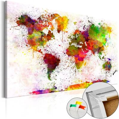 Art mural ARTGEIST Carte en Liège - Tableau de Voyage & Notes - Publicité Art mural ARTGEIST Carte en Liège - Tableau de Voyage & Notes - Publicité