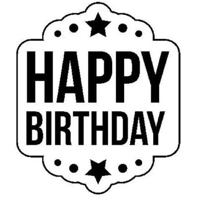 Artemio Tampon Transparent - Happy Birthday - Publicité Artemio Tampon Transparent - Happy Birthday - Publicité