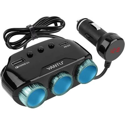 Avizar Splitter Chargeur 3x Allume-cigare - Publicité Avizar Splitter Chargeur 3x Allume-cigare - Publicité