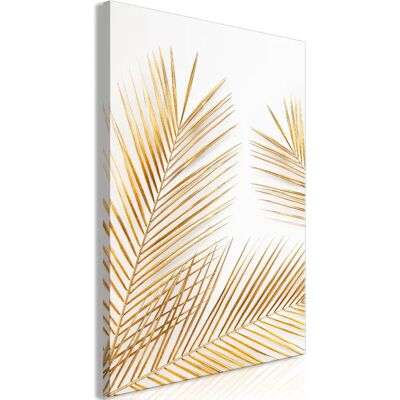 Artgeist Golden Palm Leaves - Vertical 20x30 cm - Publicité Artgeist Golden Palm Leaves - Vertical 20x30 cm - Publicité