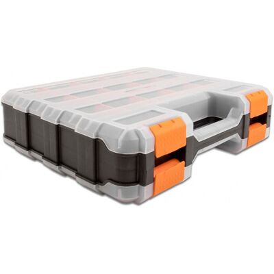 DeLock Boîte de rangement pour vis et accessoires, 34 compartiments Orange/Noir - Publicité DeLock Boîte de rangement pour vis et accessoires, 34 compartiments Orange/Noir - Publicité