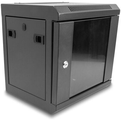 DeLock Armoire réseau 10" avec porte vitrée 6U Noire - Publicité DeLock Armoire réseau 10" avec porte vitrée 6U Noire - Publicité