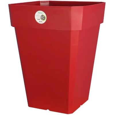 Pot de fleurs carré Rouge Riviera Soleilla - 40x40cm - Publicité Pot de fleurs carré Rouge Riviera Soleilla - 40x40cm - Publicité