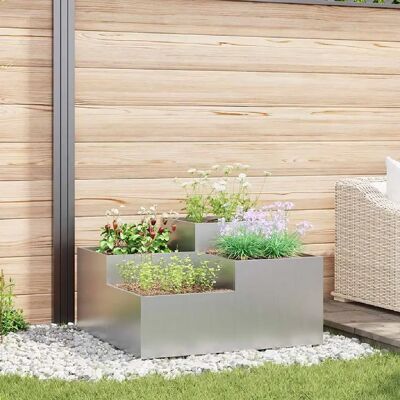 vidaXL Pot de jardin Gris - Conteneur à plantes - Publicité vidaXL Pot de jardin Gris - Conteneur à plantes - Publicité