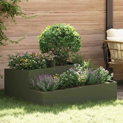 Vidaxl - Pot de métal Olive vert - 100 cm - Jardinières - Publicité Vidaxl - Pot de métal Olive vert - 100 cm - Jardinières - Publicité