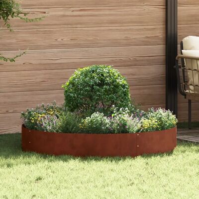 vidaXL Anneau de jardinière Marron 120 x 120 x 20 cm Acier patiné - Publicité vidaXL Anneau de jardinière Marron 120 x 120 x 20 cm Acier patiné - Publicité