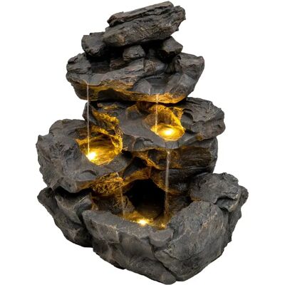 Monstershop Fontaine de Jardin Cascade Électrique « Rustic Rapids » Extérieure LED Pompe - Publicité Monstershop Fontaine de Jardin Cascade Électrique « Rustic Rapids » Extérieure LED Pompe - Publicité