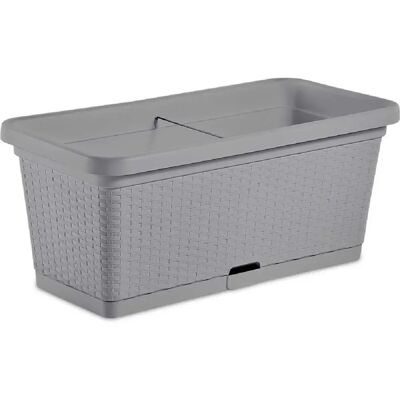 Stefanplast Jardinière rectangulaire - Gris pierre - Publicité Stefanplast Jardinière rectangulaire - Gris pierre - Publicité
