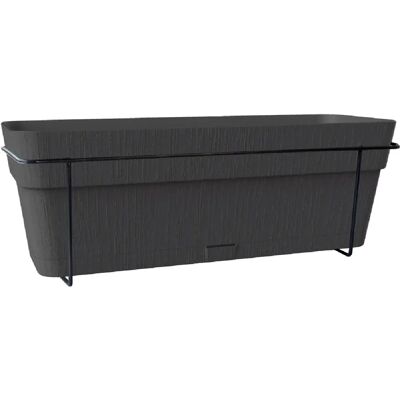 Stefanplast Ethica Bac pour balcon 50 cm 9 L Graphite - Publicité Stefanplast Ethica Bac pour balcon 50 cm 9 L Graphite - Publicité