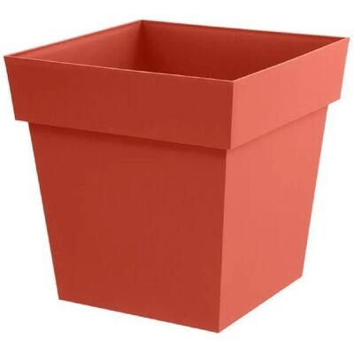 EDA Plastiques Toscane Carré - 32 x 32 x 32 cm - Orange terre battue - Publicité EDA Plastiques Toscane Carré - 32 x 32 x 32 cm - Orange terre battue - Publicité