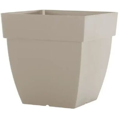 Artevasi Pot de fleurs carré plastique - Taupe - Publicité Artevasi Pot de fleurs carré plastique - Taupe - Publicité