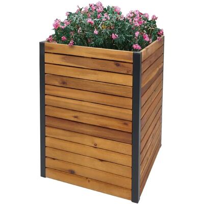 Mendler Jardinière carrée bois - Brun - Publicité Mendler Jardinière carrée bois - Brun - Publicité