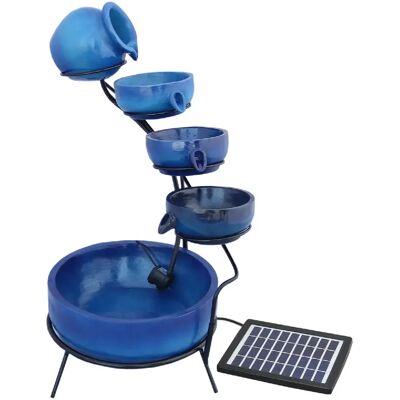 Monstershop Fontaine Bleue Énergie Solaireà 4 Niveaux de Bols Renversants - Publicité Monstershop Fontaine Bleue Énergie Solaireà 4 Niveaux de Bols Renversants - Publicité