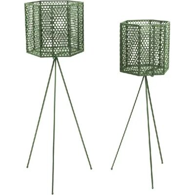 Marque Modèle - Cache-pot en maille métallique - Vert - Publicité Marque Modèle - Cache-pot en maille métallique - Vert - Publicité