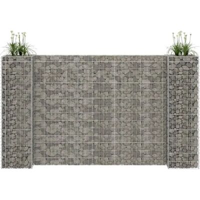 vidaXL Jardinière en gabion en forme de H en fil d'acier 260x40x150 cm - Publicité vidaXL Jardinière en gabion en forme de H en fil d'acier 260x40x150 cm - Publicité