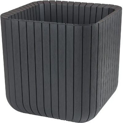 Keter Pot de fleurs Cube Anthracite - Publicité Keter Pot de fleurs Cube Anthracite - Publicité