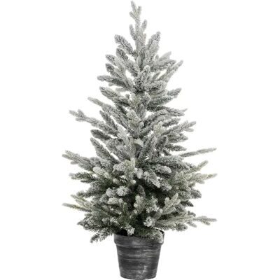 ATMOSPHERA Sapin de Noël artificiel Frosty en pot - H. 100 cm - Blanc - Publicité ATMOSPHERA Sapin de Noël artificiel Frosty en pot - H. 100 cm - Blanc - Publicité