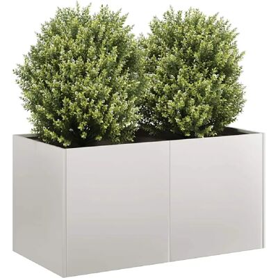 vidaXL Pot de fleurs en acier inoxydable gris clair 80x40x40 cm - Pot de fleurs - Publicité vidaXL Pot de fleurs en acier inoxydable gris clair 80x40x40 cm - Pot de fleurs - Publicité