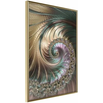 Paris Prix Affiche encadrée Iridescent Spiral 20x30 cm - Or - Publicité Paris Prix Affiche encadrée Iridescent Spiral 20x30 cm - Or - Publicité