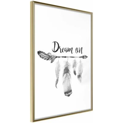 Affiche Artgeist Dreamer - 20x30 Cadre Doré - Décoration Murale - Publicité Affiche Artgeist Dreamer - 20x30 Cadre Doré - Décoration Murale - Publicité