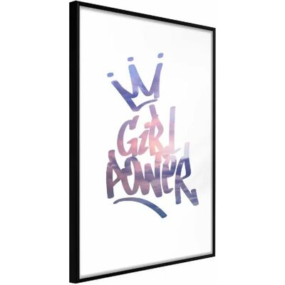 Paris Prix Affiche Murale Encadrée Girl Power - Multicolore - Publicité Paris Prix Affiche Murale Encadrée Girl Power - Multicolore - Publicité
