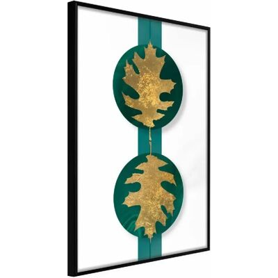 Paris Prix Affiche Murale Encadrée Gilded Oak Leaves 30 x 45 cm - Noir - Publicité Paris Prix Affiche Murale Encadrée Gilded Oak Leaves 30 x 45 cm - Noir - Publicité