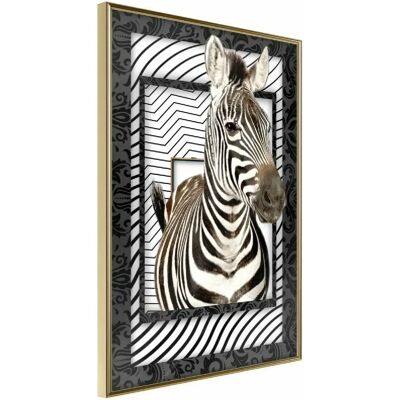 Paris Prix Affiche Murale Zebra in the Frame 30 x 45 cm - Publicité Paris Prix Affiche Murale Zebra in the Frame 30 x 45 cm - Publicité