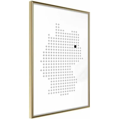 Paris Prix Affiche Pixel Map of Germany encadrée 30 x 45 cm - Publicité Paris Prix Affiche Pixel Map of Germany encadrée 30 x 45 cm - Publicité